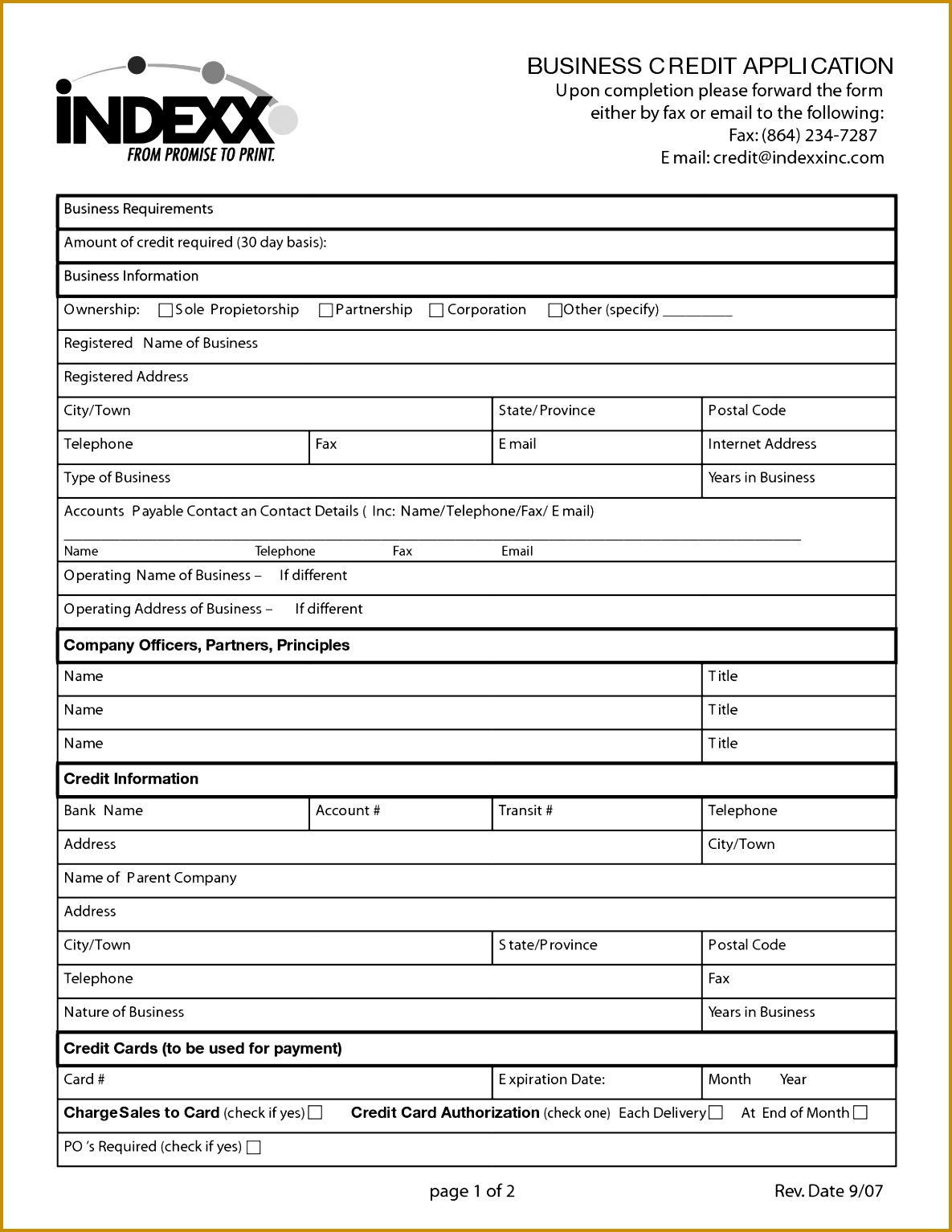 post customer credit application form template 15341185