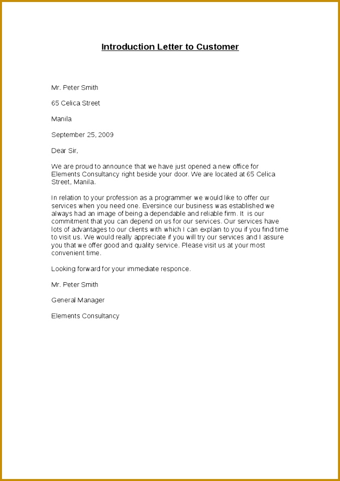 Introduction Letter To Customers Sample best general manager cover letter examples ySigu introduction letter to customers sample 958677