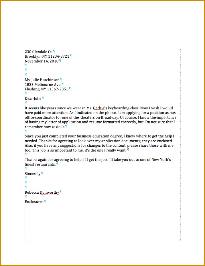 sample personal letter format 927716
