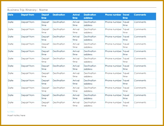 Business trip itinerary fice Templates geafg lt 558429
