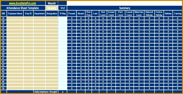 attendance sheet 383744