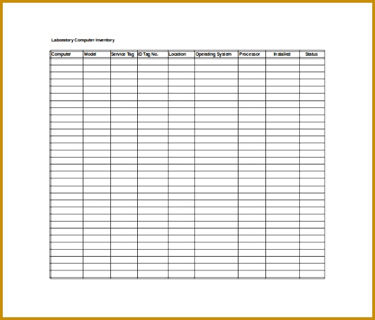 Free Download puter Inventory Template Excel Format 465544