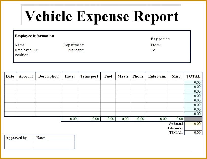 expense report template 629816