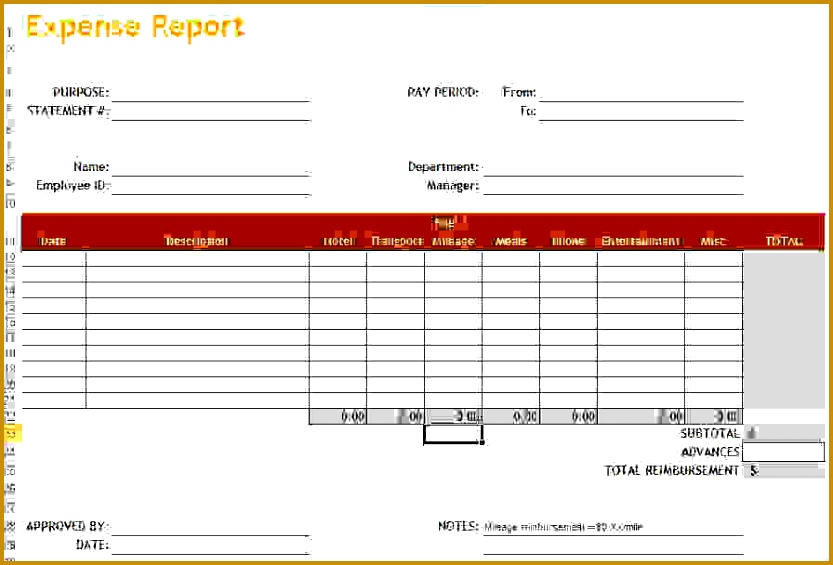 7 expense report template excel 565833