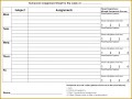 3 Homework Calendar Template