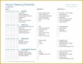 5 House Cleaning Checklist Excel