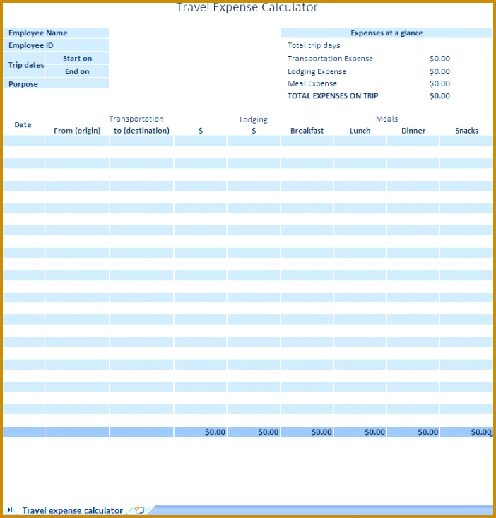business expense report excel template 733702