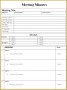 4 Meeting Minutes Template Excel format