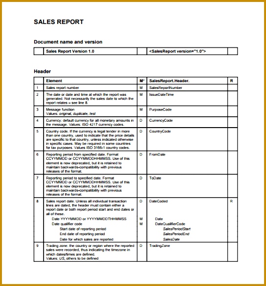Daily Retail Sales Report Template PDF Format Download 585544