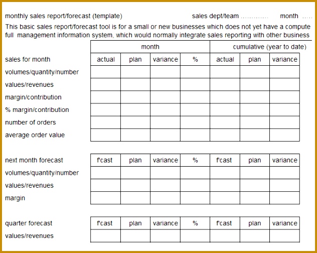 monthly sales report template11 504632