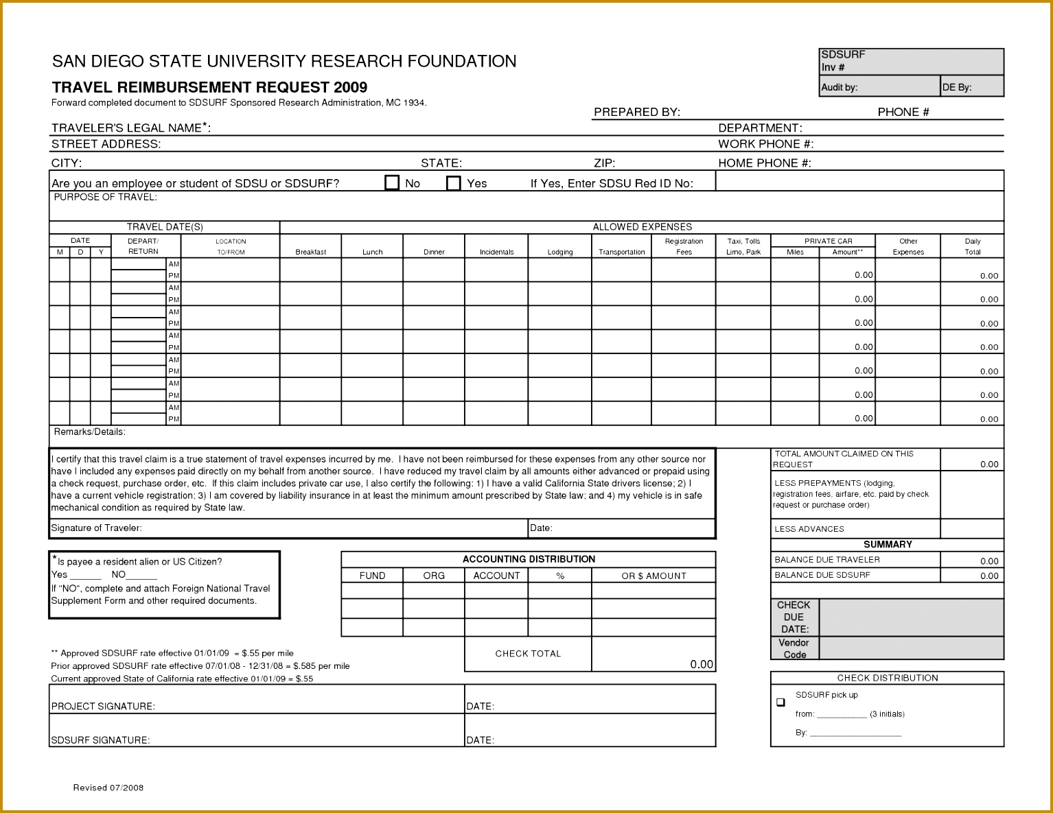 travel reimbursement form template 11851534