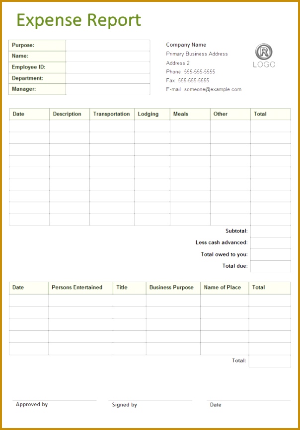 expense report form 604867