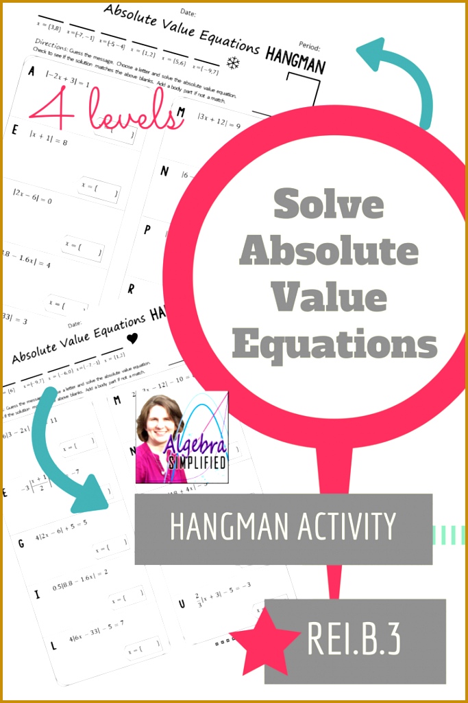 Absolute Value Equations Hangman 1024683