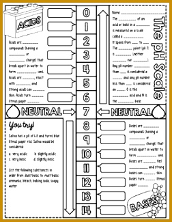 ACIDS BASES pH SCALE DOODLE NOTES INTERACTIVE NOTEBOOK MINI ANCHOR CHART 325252