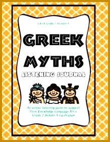 CKLA Grade 2 Domain 4 Greek Myths Active Listening Journal 283219