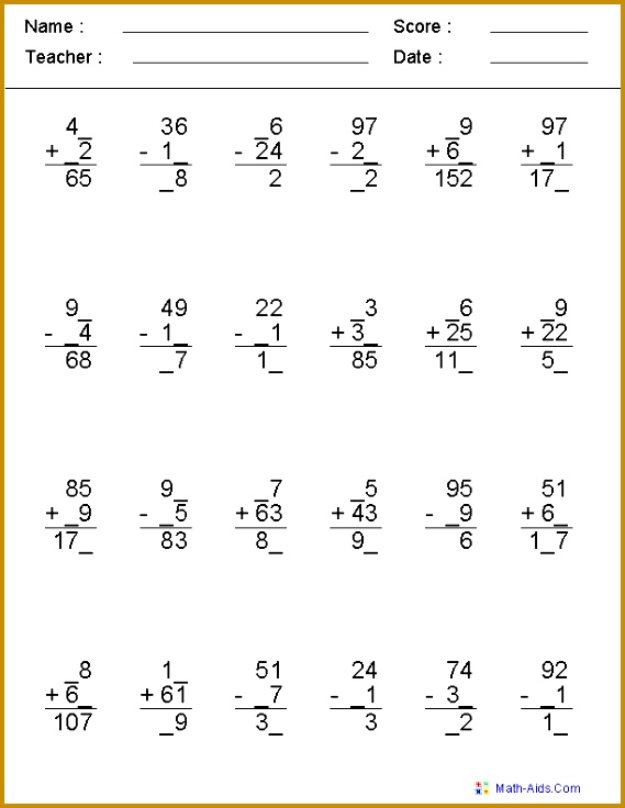 Adding and Subtracting Money Worksheets 736569