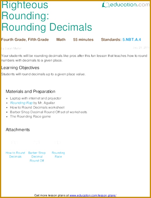 Righteous Rounding Rounding Decimals 679518