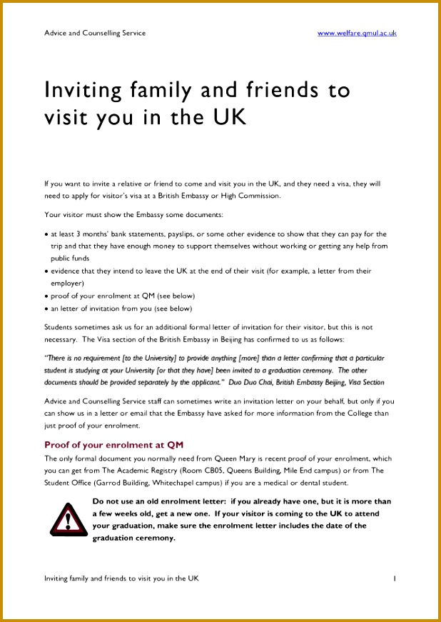 Ideas Dugfreedom How To Write A Visa Invitation Letter For B1 Visa Wonderful Sample 871618