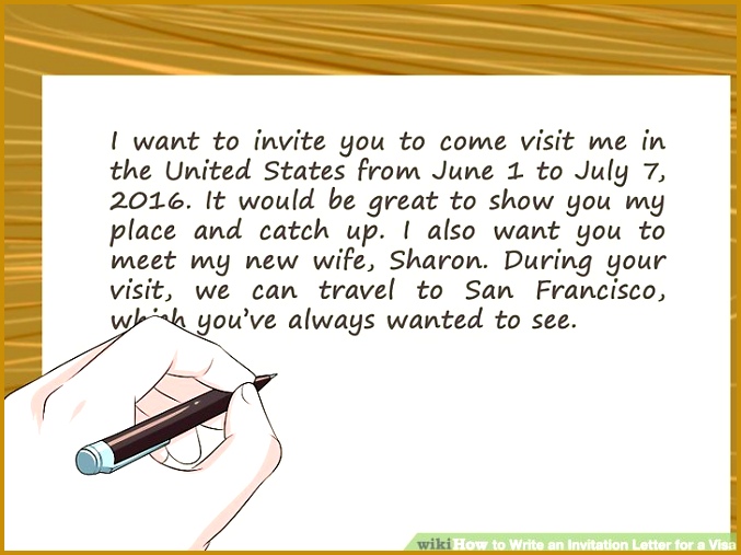 Image titled Write an Invitation Letter for a Visa Step 7 507677