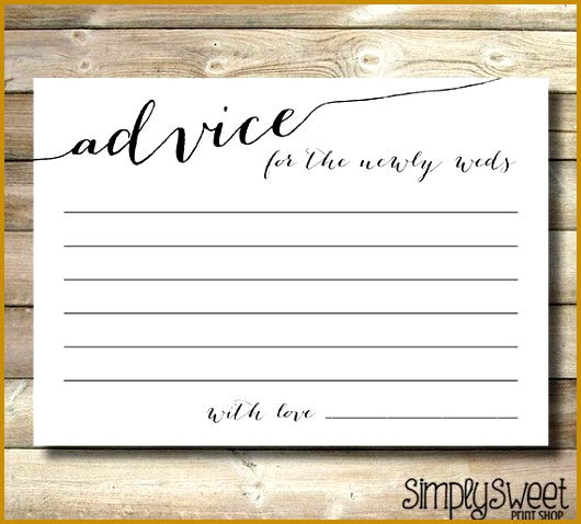 Wedding Advice Cards For The Newly Weds Bride and Groom Elegant Fancy Unique Wedding Advice 478530