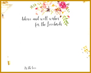 Advice and well wishes for the Lovebirds printable template Couple marriage advice card Instant PDF 316251