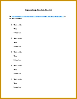 Pregnancy Eating safety nutrition worksheet for Child Development FACS 325252