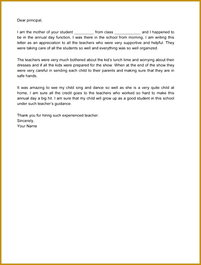 Teacher Appreciation Letter 651858