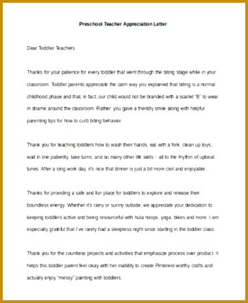 Teacher Appreciation Letters Free Documents In Word Pdf 441362