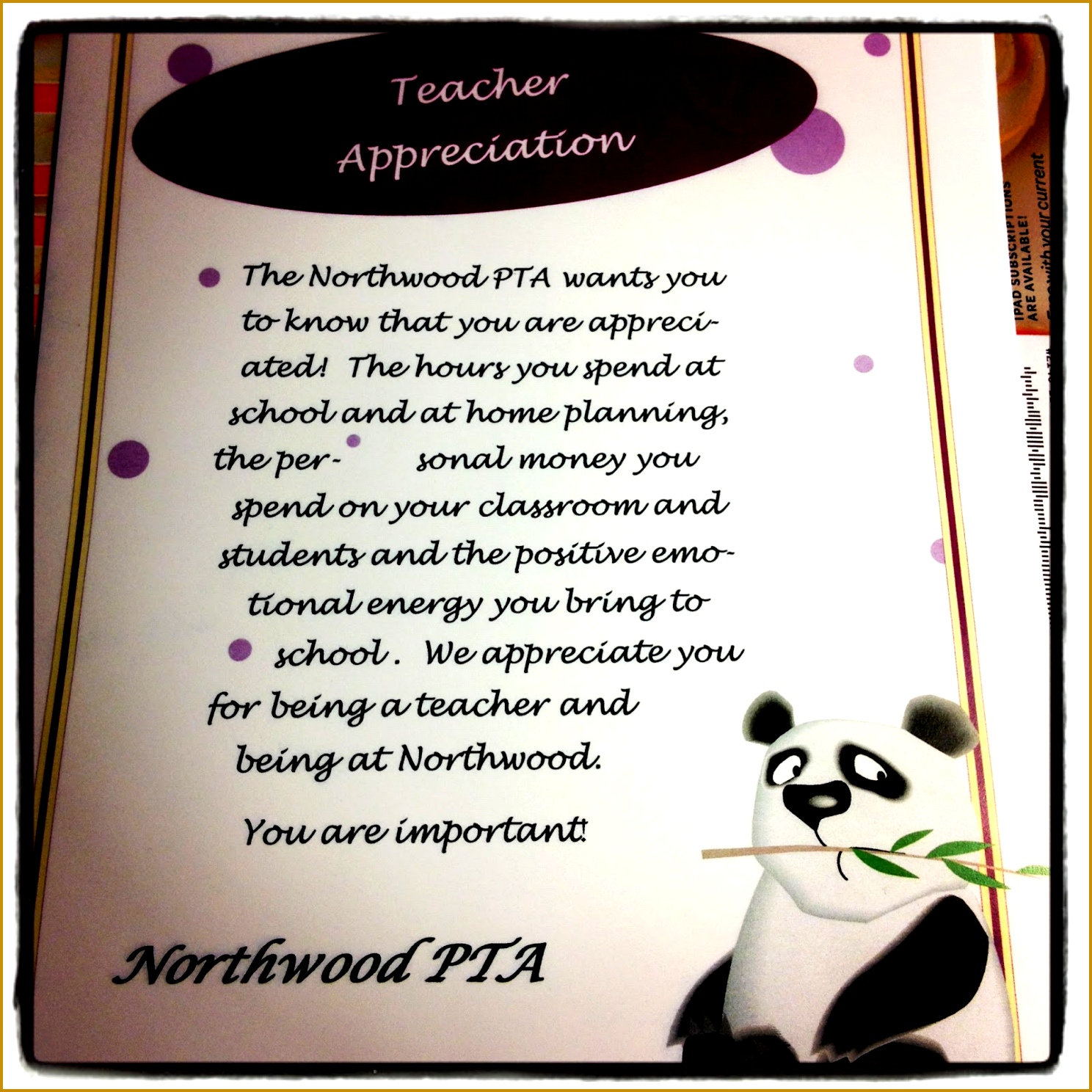 Teacher Appreciation Wrap Up Day 1 14881488