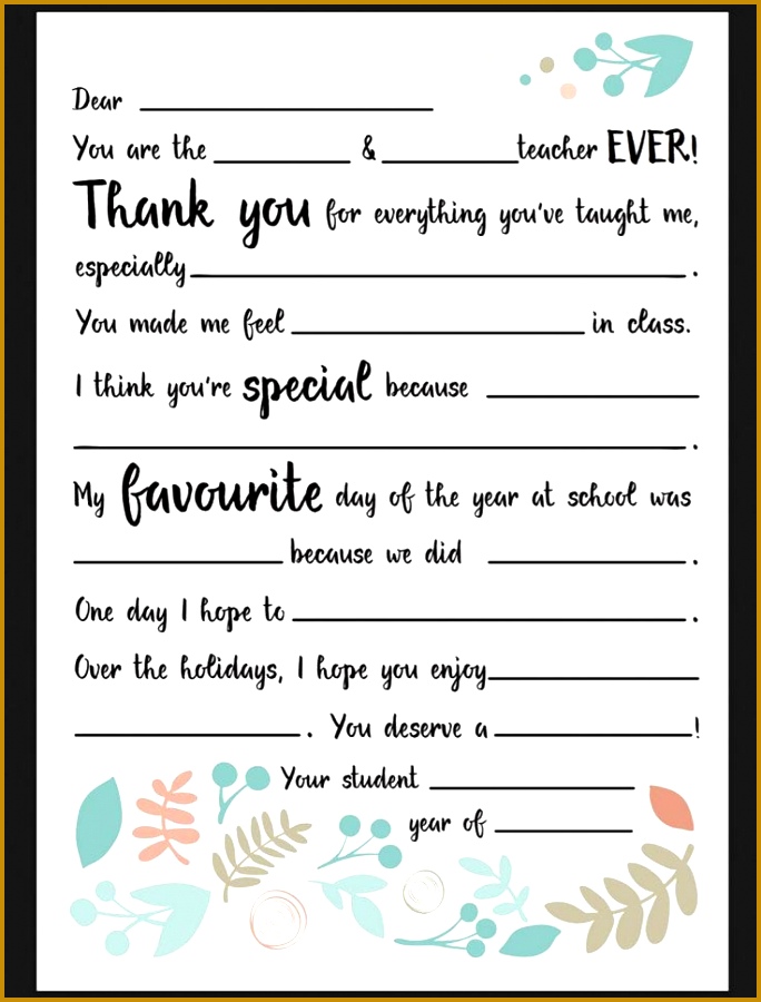 Dear Teacher Letter 900684