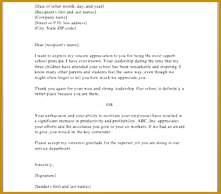 Appreciation Format Teacher Appreciation Letter Sample in Appreciation Letter Sample Template 379433