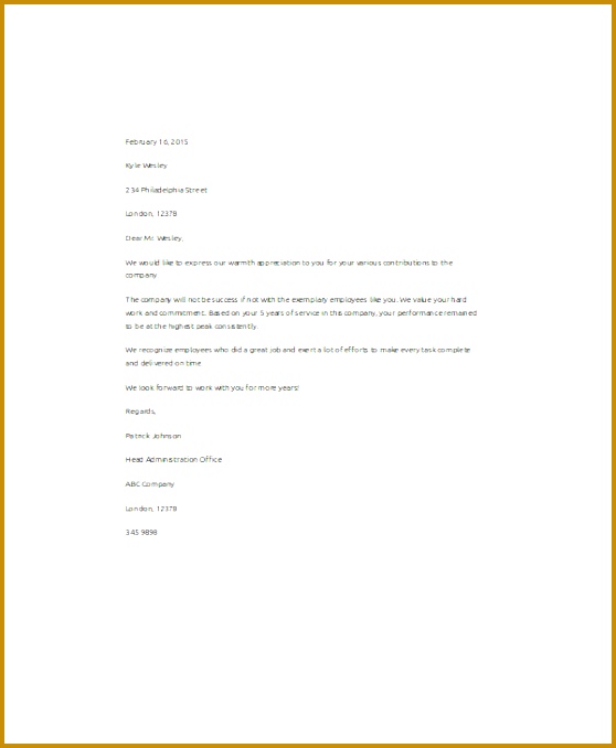 formal employee appreciation letter 678558