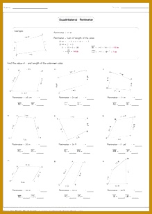 Worksheets contain area and perimeter of quadrilateral such as parallelogram trapezoid kite and rhombus 309219