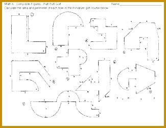 Area and Perimeter posite Figures Putt Putt Golf 251325