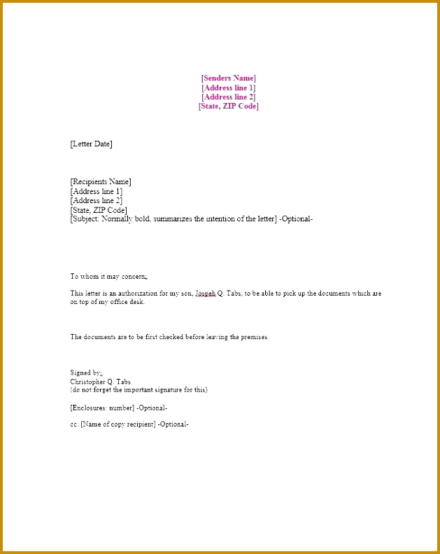 authorization letter authorization letter samples act behalf word excel telephone call log template document templates authorization 791629