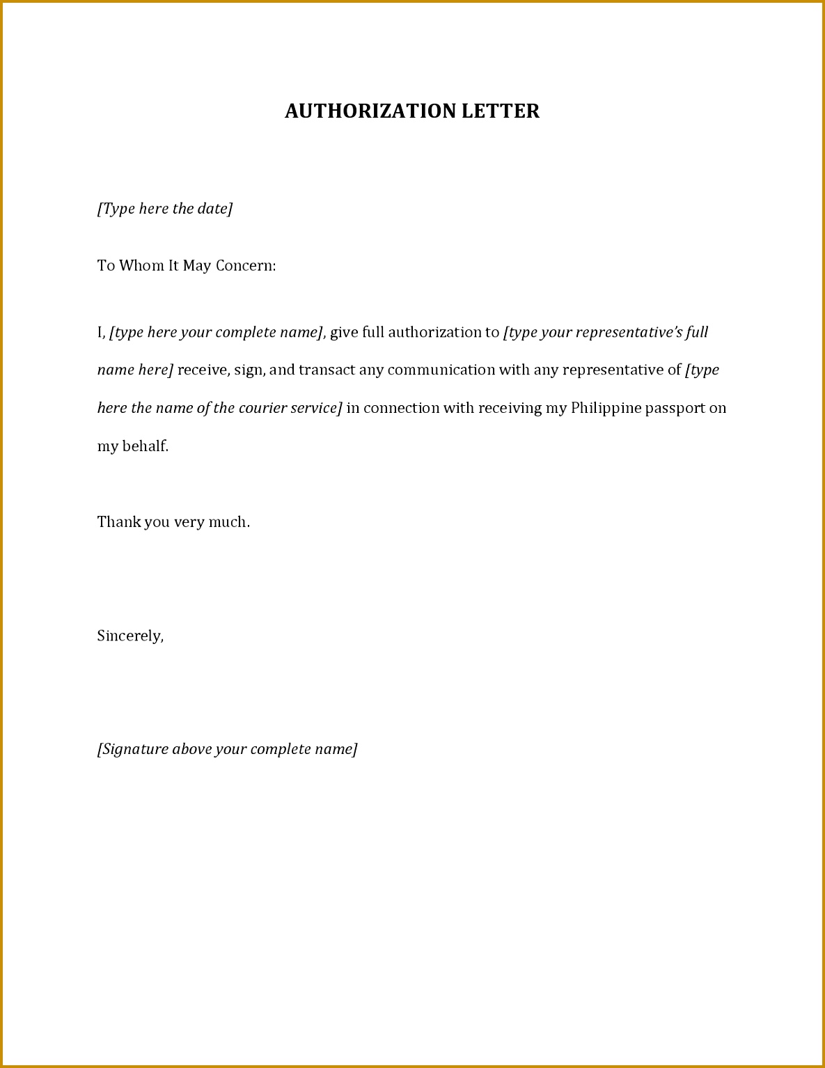 authorization letter bank sample format and write the best resume free documents pdf word 11851534