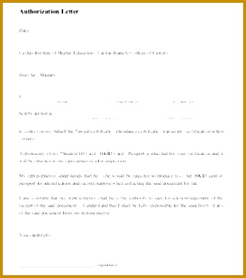 Authorization Letter to Collect Certificate 393347