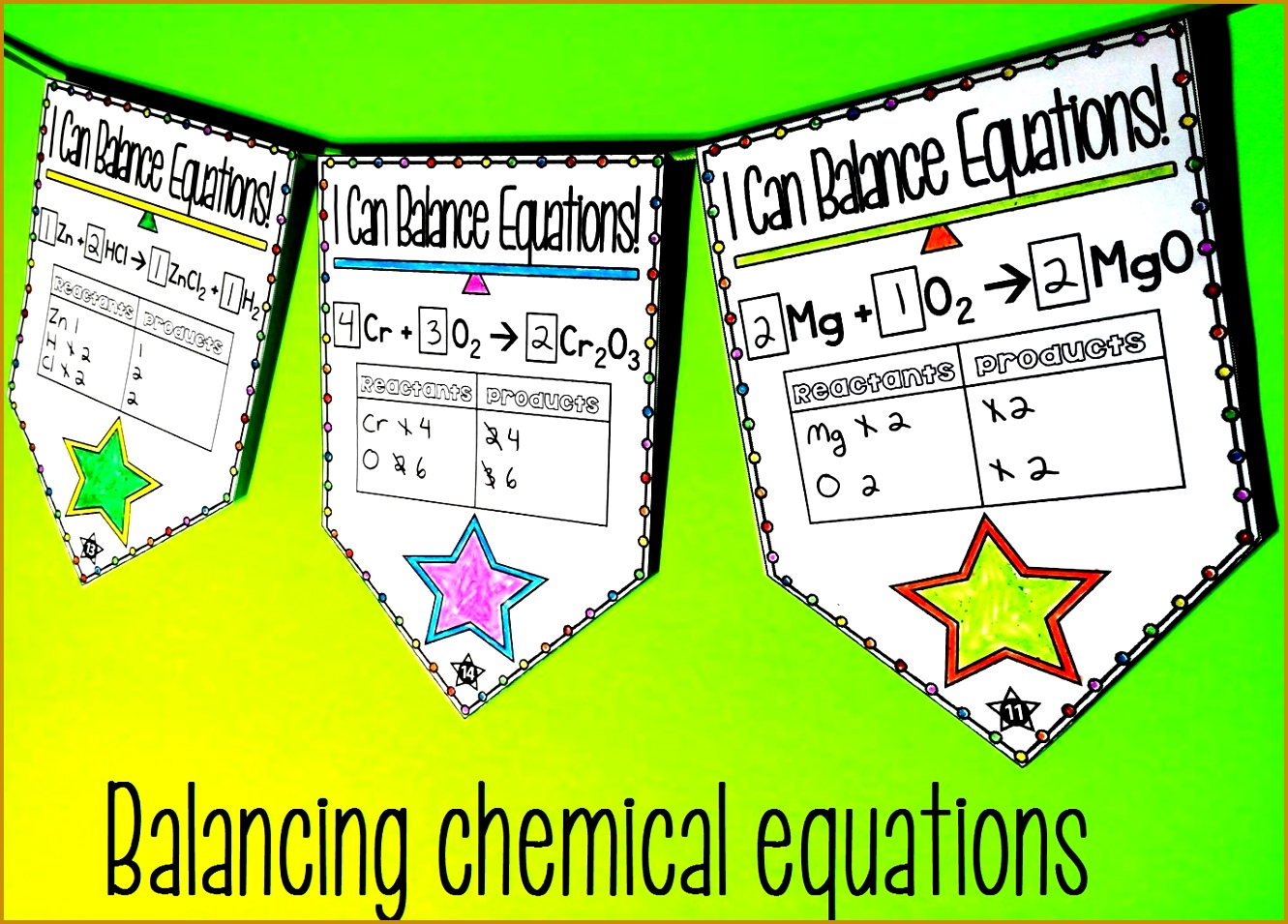 Balancing Chemical Equations Pennant 9551331