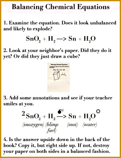 How to balance equations via Fake Science 511394