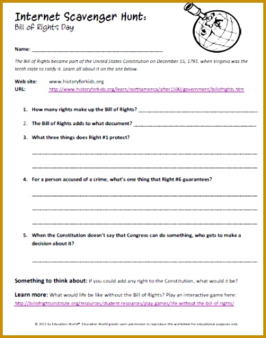 Worksheets For All Download And Worksheets Free Bill Rights 494388
