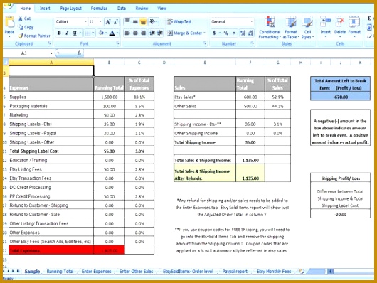 Business Financial Printables Etsy Sales & Expenses Template amteg Business Financial Printables Etsy Sales & Expenses Template Editable Excel Worksheet 398530
