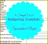 6 Budget Worksheet Excel