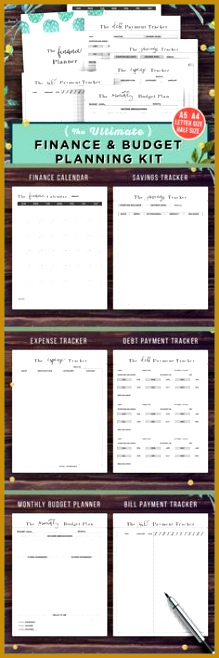 Financial Planner Bud Planner PRINTABLE Finance Planner A5 Letter Half Size 658219
