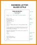 4 Business Letter Block format Sample