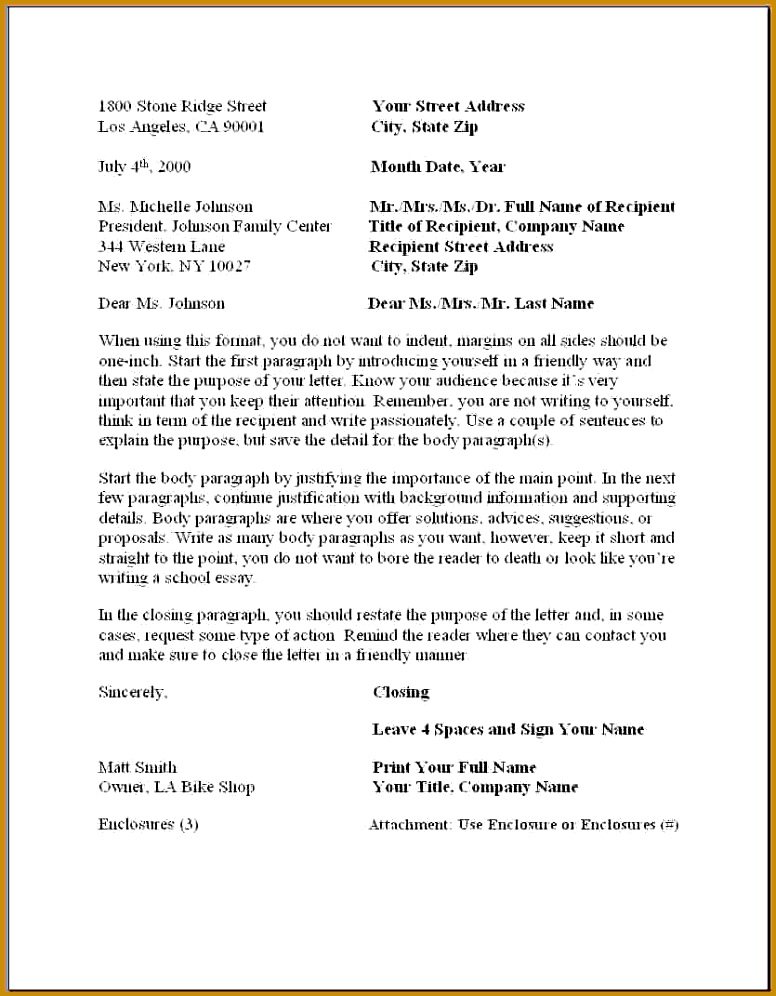 6 formal letter block format mmnrd Block Business Letter Format 996776