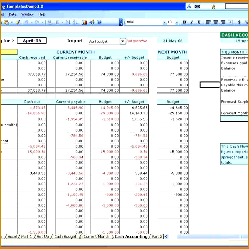 Bookkeeping Spreadsheet Templates inside Small Business Accounting Spreadsheet Template 952952