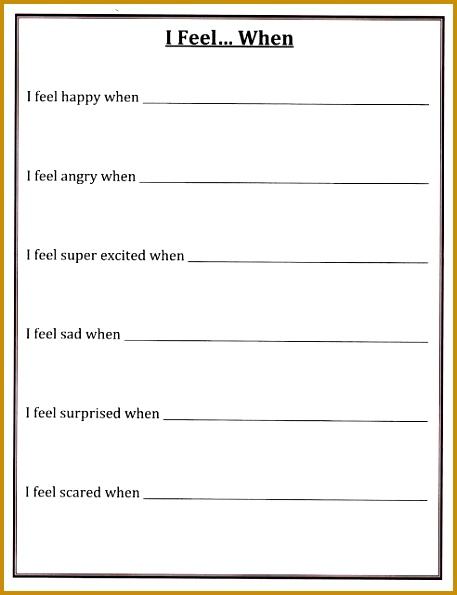 self esteem worksheets 457595