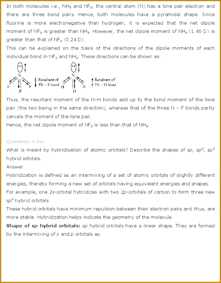 NCERT Solutions for Class 11th Chemistry Chapter 4 Chemical Bonding and Molecular Structure 951742