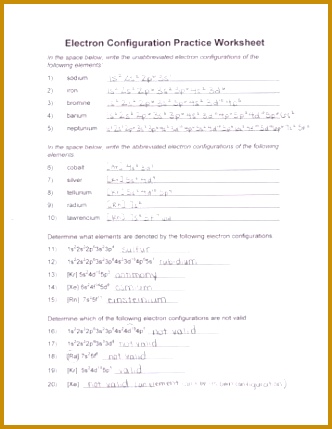 Electron Configuration Worksheet Answers Pogil Worksheets for 332429