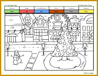 Christmas Coloring Page for Middle School Math Students T 252325
